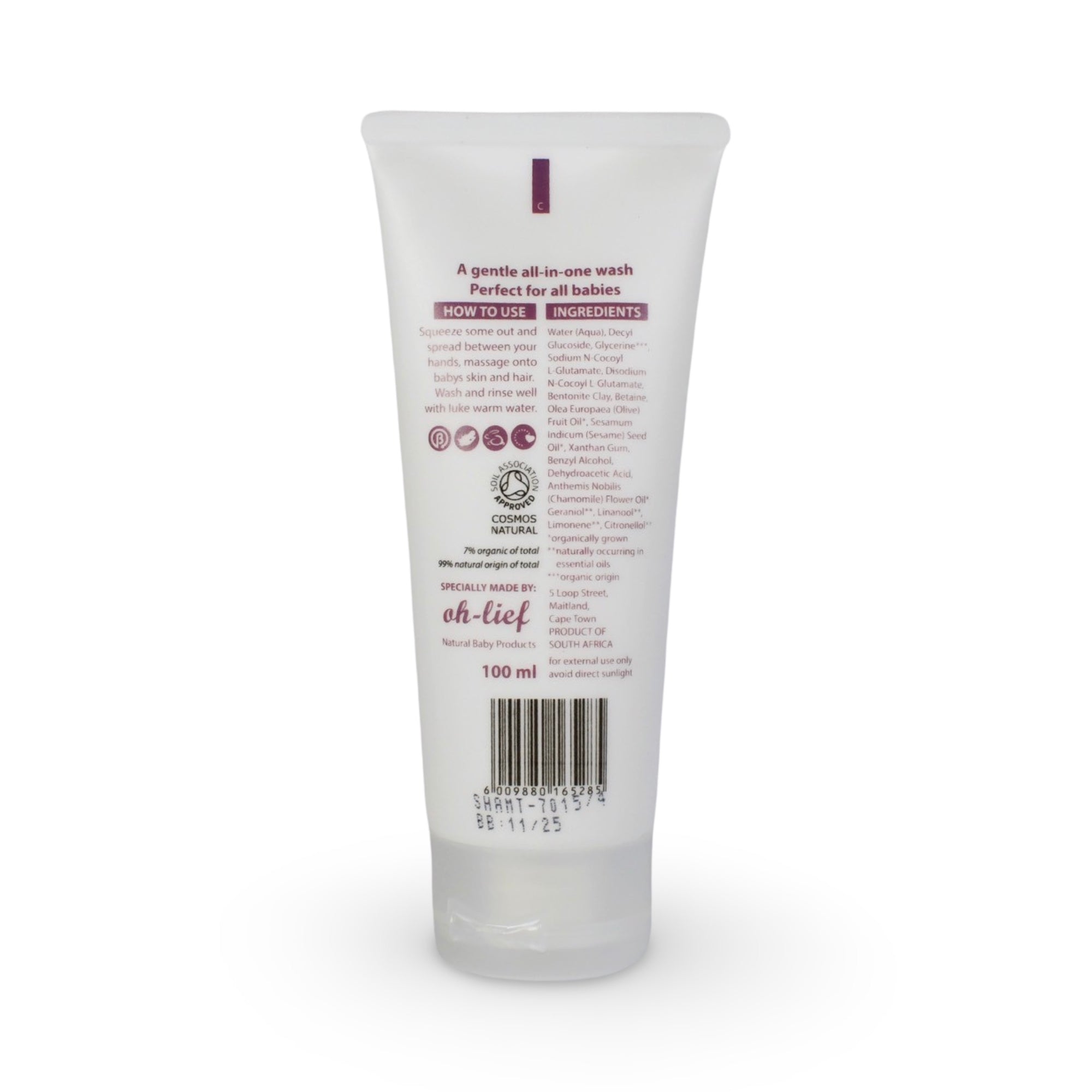 Oh-Lief Natural Olive Baby Shampoo &amp; Wash 100ml