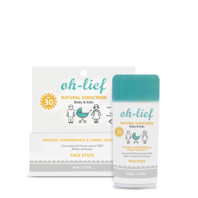 Oh-Lief Natural Sunscreen Face Stick – Baby & Kids 30ml